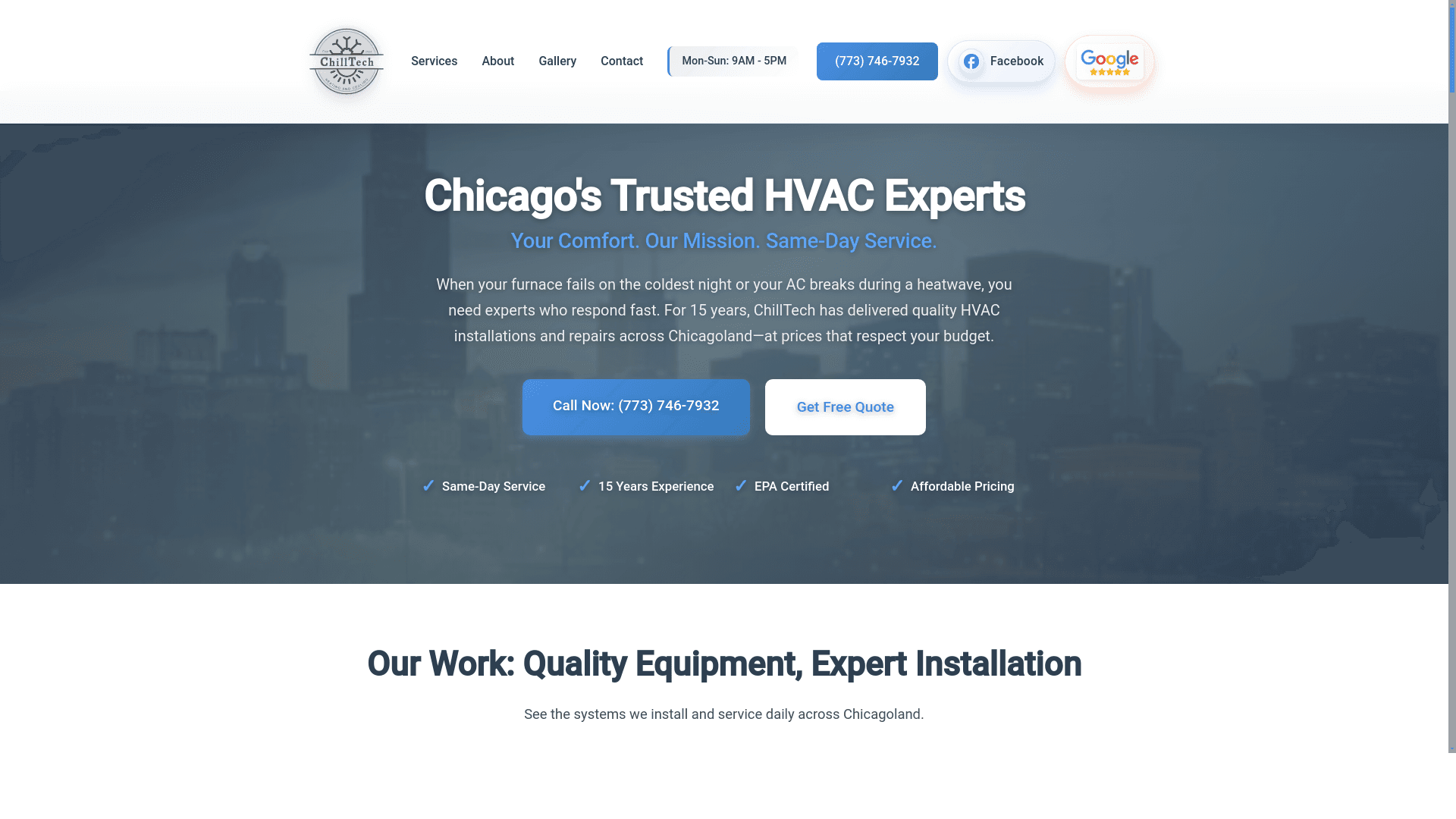 ChillTech Heating & Cooling project screenshot