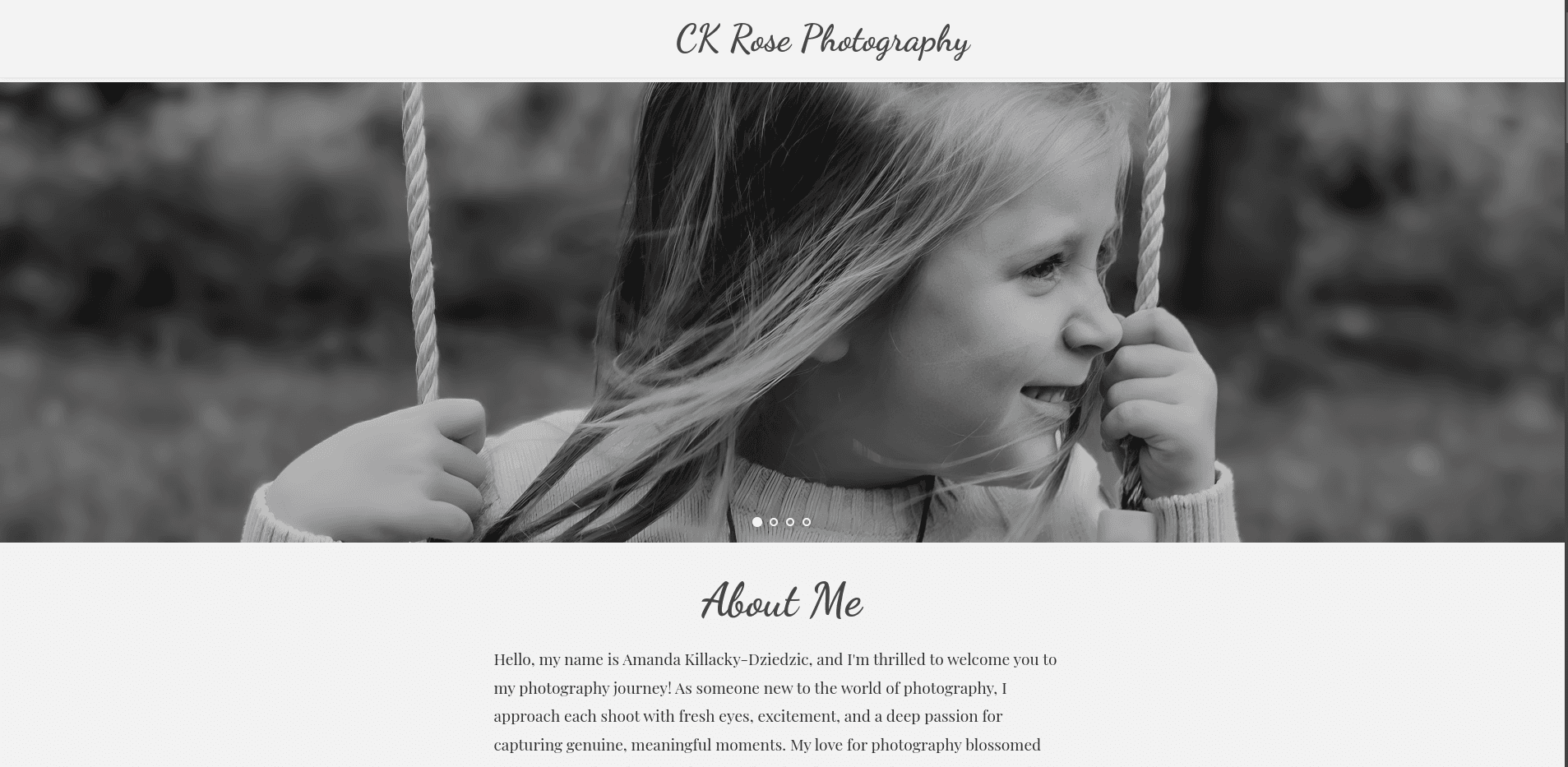 CK Rose Photography project screenshot